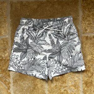 Janie and Jack Black and White swim trunks